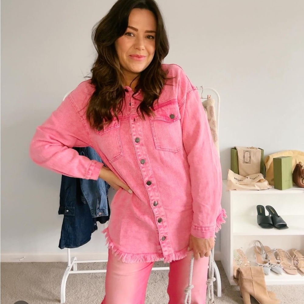 Pink Denim Jean Jacket 💖